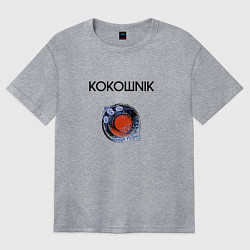 Футболка оверсайз женская Кокошник, цвет: меланж