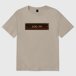 Футболка оверсайз женская Path of Exile 2 Login, цвет: миндальный