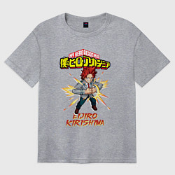 Футболка оверсайз женская Моя геройская академия Эйджиро Киришима, цвет: меланж