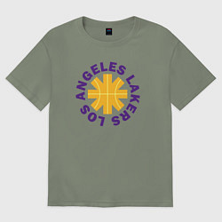 Футболка оверсайз женская LA Lakers team, цвет: авокадо