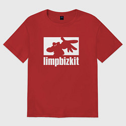 Футболка оверсайз женская Limp Bizkit - logo, цвет: красный