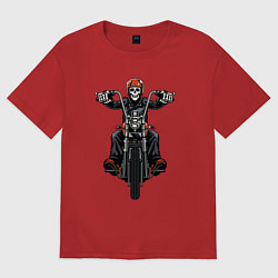 Футболка оверсайз женская Dead racer, цвет: красный