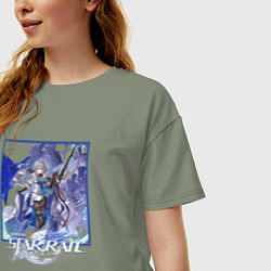 Футболка оверсайз женская Броня Рэнд, цвет: авокадо — фото 2