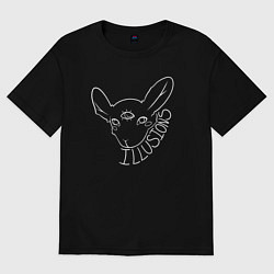 Футболка оверсайз женская Illusions Извне, цвет: черный