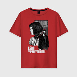 Футболка оверсайз женская Леон, цвет: красный