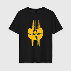 Футболка оверсайз женская Wu-Tang tiger style, цвет: черный
