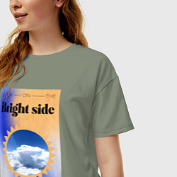 Футболка оверсайз женская Светлая сторона, цвет: авокадо — фото 2