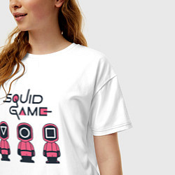 Футболка оверсайз женская Squid games, цвет: белый — фото 2