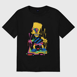 Футболка оверсайз женская Color Bart, цвет: черный