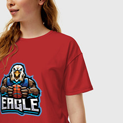 Футболка оверсайз женская Eagle basketball, цвет: красный — фото 2