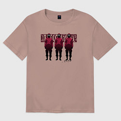 Футболка оверсайз женская Три солдата, цвет: пыльно-розовый