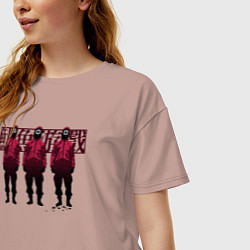 Футболка оверсайз женская Три солдата, цвет: пыльно-розовый — фото 2