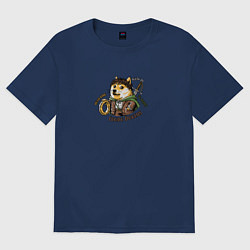 Футболка оверсайз женская Фродо Доггинс мем пародия на Властелина колец, цвет: тёмно-синий