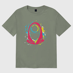 Футболка оверсайз женская Squid game face, цвет: авокадо