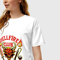 Футболка оверсайз женская Клуб адского пламени, цвет: белый — фото 2