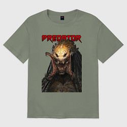 Футболка оверсайз женская Predator scream, цвет: авокадо