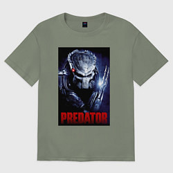 Женская футболка оверсайз Predator in the helmet