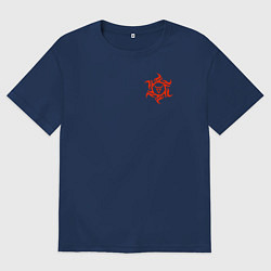 Футболка оверсайз женская Символика Велеса, цвет: тёмно-синий