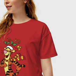 Футболка оверсайз женская Winnie the pooh - tigger, цвет: красный — фото 2