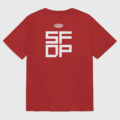 Женская футболка оверсайз FFDP / Красный – фото 2