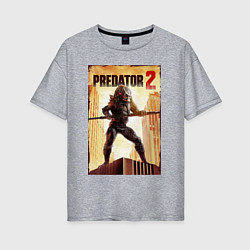 Футболка оверсайз женская Predator 2, цвет: меланж