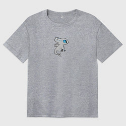 Женская футболка оверсайз Дневная фурия парный дракон