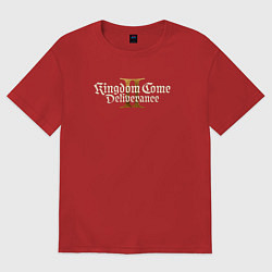 Женская футболка оверсайз Kingdom Come Deliverance 2 logo
