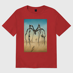 Футболка оверсайз женская Паук Дали и Буржуа цвет, цвет: красный