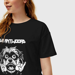 Футболка оверсайз женская Die Antwoord rock dog, цвет: черный — фото 2