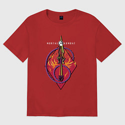Футболка оверсайз женская Mortal Kombat game, цвет: красный