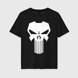 Футболка оверсайз женская The Punisher - Каратель, цвет: черный