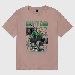 Футболка оверсайз женская Ван пис Kimura, цвет: пыльно-розовый