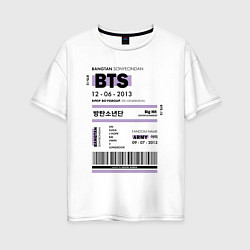 Женская футболка оверсайз Bts ticket