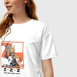 Футболка оверсайз женская Пульхра Феллини - Zenless Zone Zero, цвет: белый — фото 2