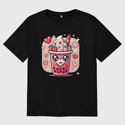 Женская футболка оверсайз Бабл ти день святого валентина