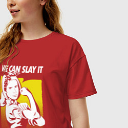 Футболка оверсайз женская Buffy we can slay it, цвет: красный — фото 2