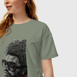 Футболка оверсайз женская Blinding lights the weeknd, цвет: авокадо — фото 2