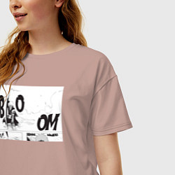 Футболка оверсайз женская Блич главный герой, цвет: пыльно-розовый — фото 2