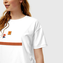 Футболка оверсайз женская Mario 8 bit, цвет: белый — фото 2