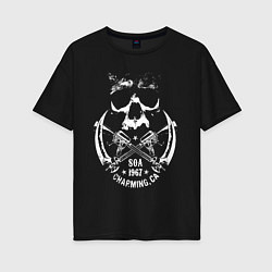 Футболка оверсайз женская Sons Of Anarchy - charming, цвет: черный