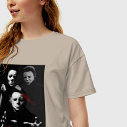 Футболка оверсайз женская Hold me tighter, цвет: миндальный — фото 2