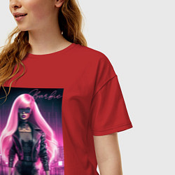 Футболка оверсайз женская Sexy Barbie - ai art, цвет: красный — фото 2