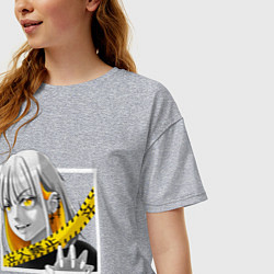 Футболка оверсайз женская Арт аниме, цвет: меланж — фото 2