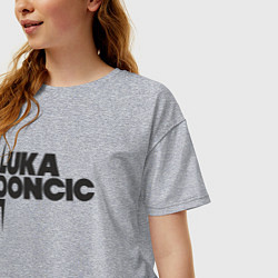 Футболка оверсайз женская Стиль Луки Дончича, цвет: меланж — фото 2