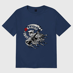 Футболка оверсайз женская Logo Sons Of Anarchy, цвет: тёмно-синий
