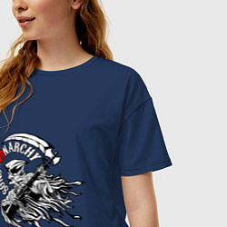 Футболка оверсайз женская Logo Sons Of Anarchy, цвет: тёмно-синий — фото 2