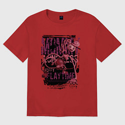 Футболка оверсайз женская Мамочка длинные ноги из Poppy Playtime, цвет: красный