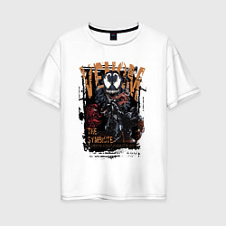 Футболка оверсайз женская Веном черный симбиот, цвет: белый