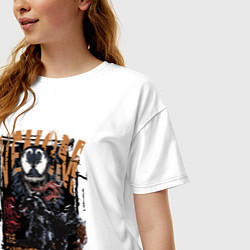 Футболка оверсайз женская Веном черный симбиот, цвет: белый — фото 2