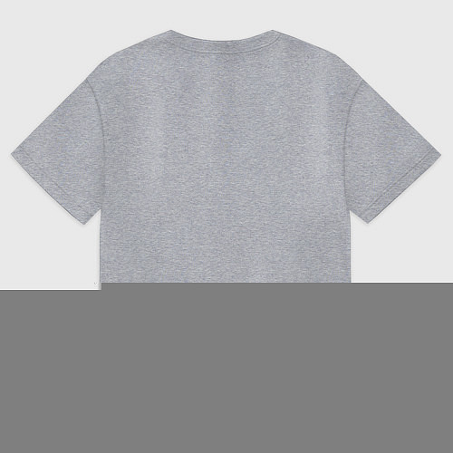 Женская футболка оверсайз Hufflepuff emblem / Меланж – фото 2